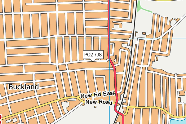 PO2 7JS map - OS VectorMap District (Ordnance Survey)