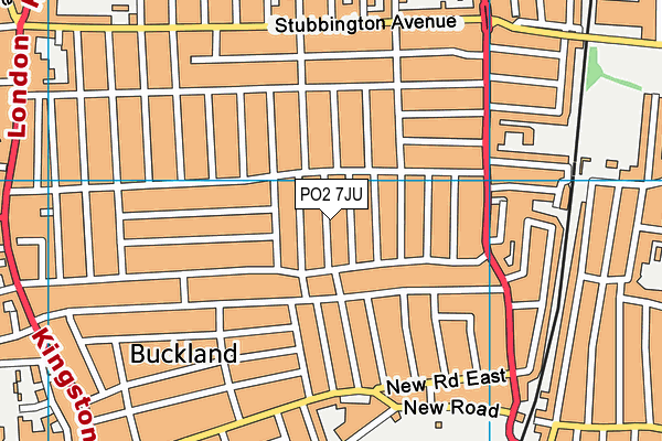 PO2 7JU map - OS VectorMap District (Ordnance Survey)