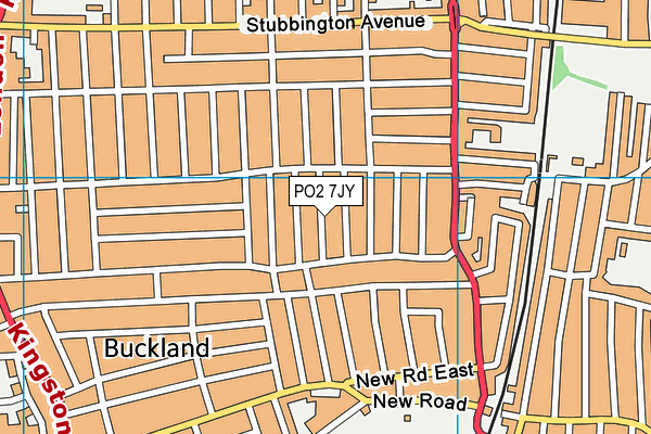 PO2 7JY map - OS VectorMap District (Ordnance Survey)