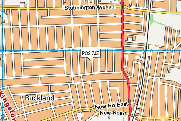 PO2 7JZ map - OS VectorMap District (Ordnance Survey)