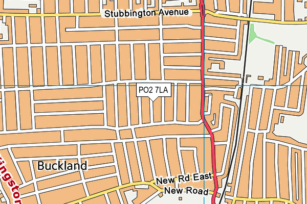 PO2 7LA map - OS VectorMap District (Ordnance Survey)