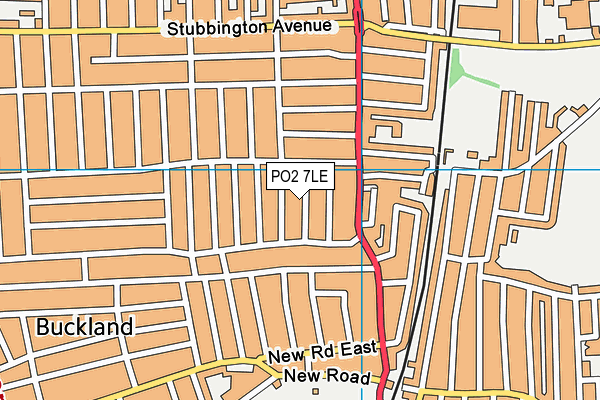 PO2 7LE map - OS VectorMap District (Ordnance Survey)