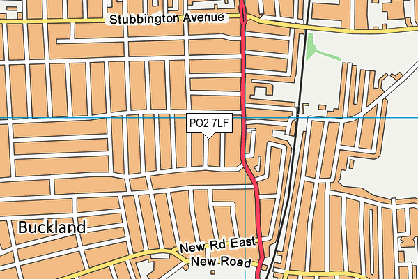 PO2 7LF map - OS VectorMap District (Ordnance Survey)
