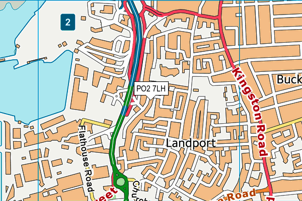 PO2 7LH map - OS VectorMap District (Ordnance Survey)