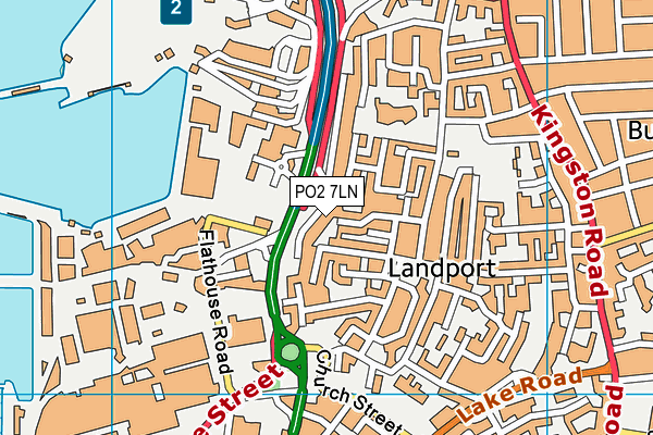 PO2 7LN map - OS VectorMap District (Ordnance Survey)