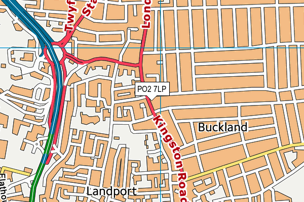 PO2 7LP map - OS VectorMap District (Ordnance Survey)