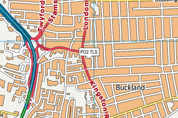 PO2 7LS map - OS VectorMap District (Ordnance Survey)