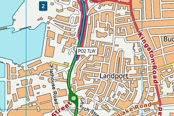 PO2 7LW map - OS VectorMap District (Ordnance Survey)