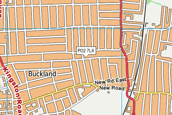 PO2 7LX map - OS VectorMap District (Ordnance Survey)