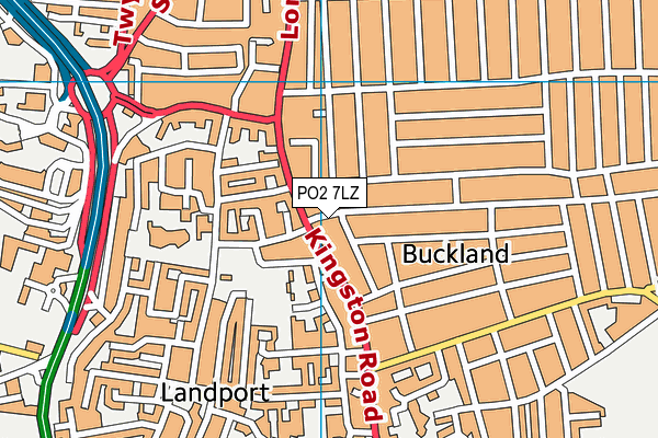 PO2 7LZ map - OS VectorMap District (Ordnance Survey)