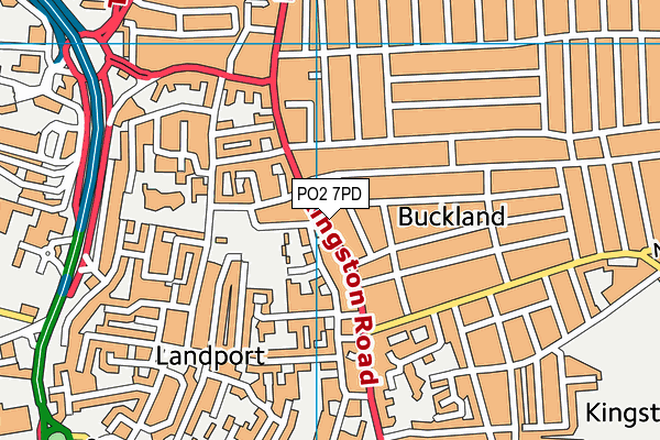 PO2 7PD map - OS VectorMap District (Ordnance Survey)