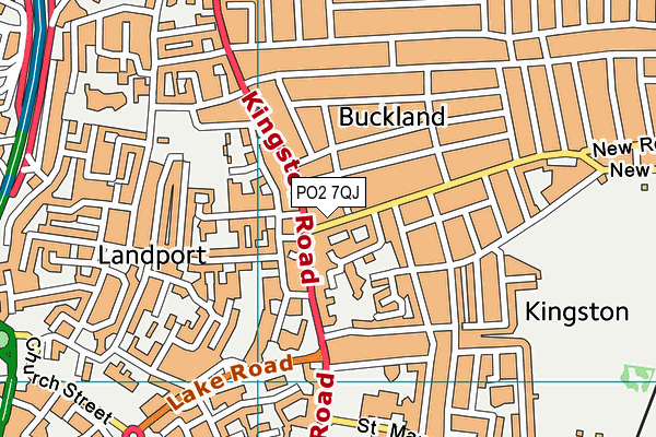 PO2 7QJ map - OS VectorMap District (Ordnance Survey)