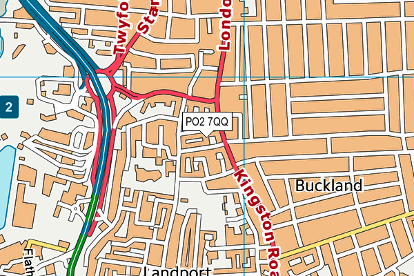 PO2 7QQ map - OS VectorMap District (Ordnance Survey)