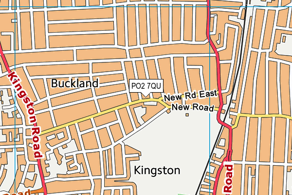 PO2 7QU map - OS VectorMap District (Ordnance Survey)