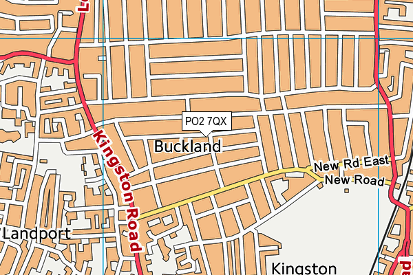 PO2 7QX map - OS VectorMap District (Ordnance Survey)