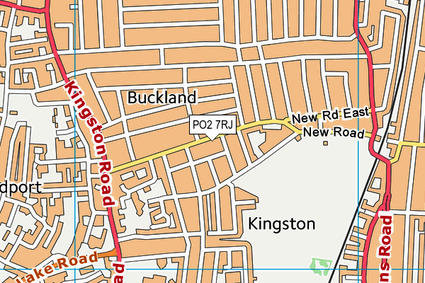 PO2 7RJ map - OS VectorMap District (Ordnance Survey)