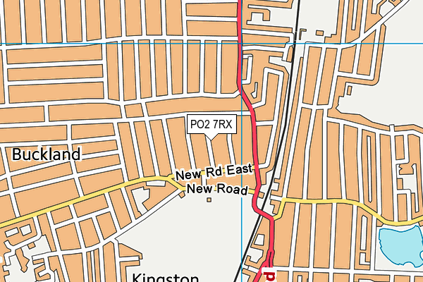 PO2 7RX map - OS VectorMap District (Ordnance Survey)