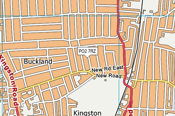 PO2 7RZ map - OS VectorMap District (Ordnance Survey)