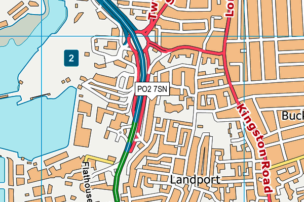 PO2 7SN map - OS VectorMap District (Ordnance Survey)