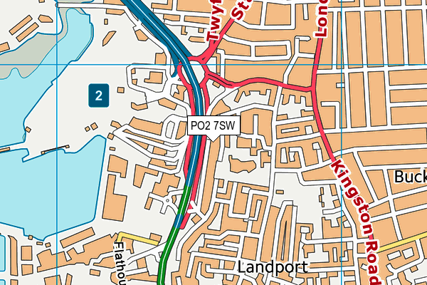 PO2 7SW map - OS VectorMap District (Ordnance Survey)
