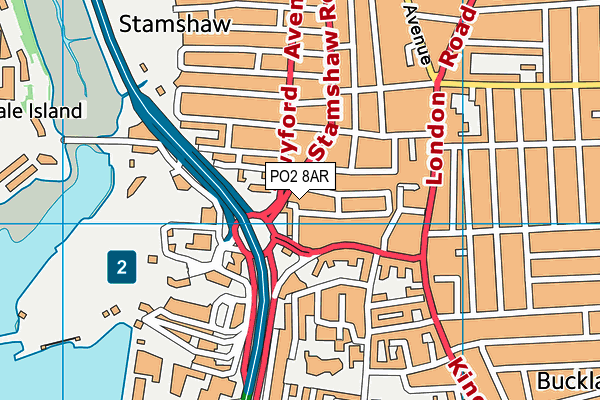 PO2 8AR map - OS VectorMap District (Ordnance Survey)