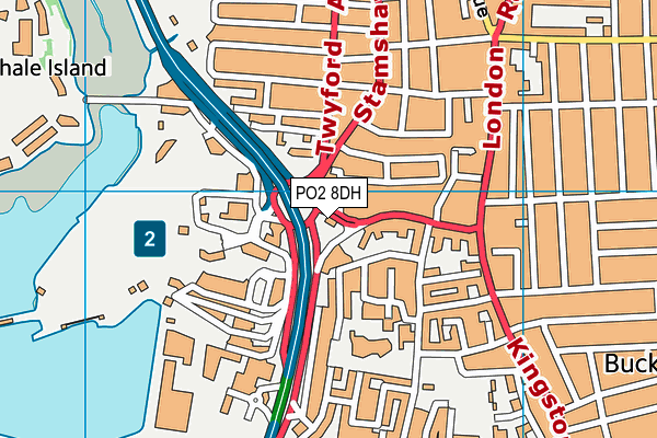 PO2 8DH map - OS VectorMap District (Ordnance Survey)