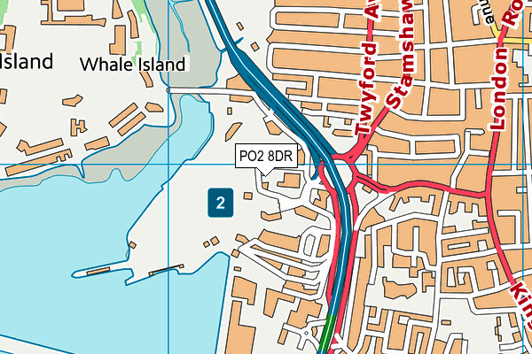 PO2 8DR map - OS VectorMap District (Ordnance Survey)