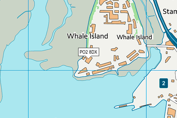 PO2 8DX map - OS VectorMap District (Ordnance Survey)