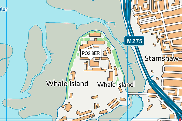 Hms Excellent map (PO2 8ER) - OS VectorMap District (Ordnance Survey)
