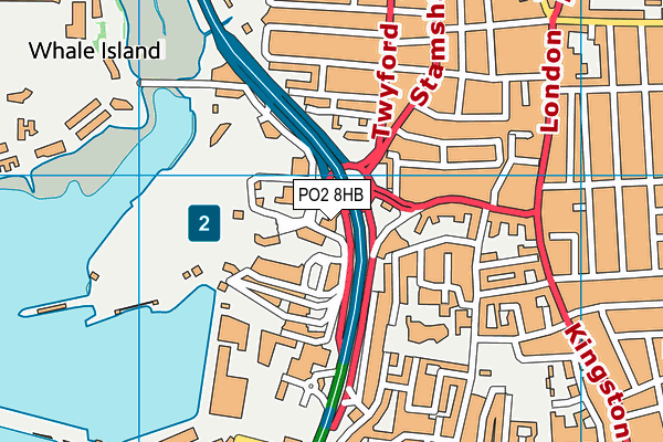 PO2 8HB map - OS VectorMap District (Ordnance Survey)