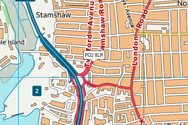 PO2 8LR map - OS VectorMap District (Ordnance Survey)