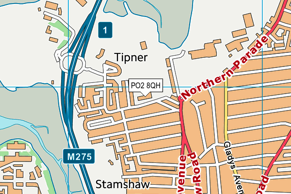 Stamshaw Junior School map (PO2 8QH) - OS VectorMap District (Ordnance Survey)
