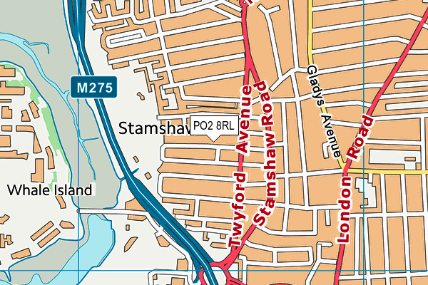 PO2 8RL map - OS VectorMap District (Ordnance Survey)