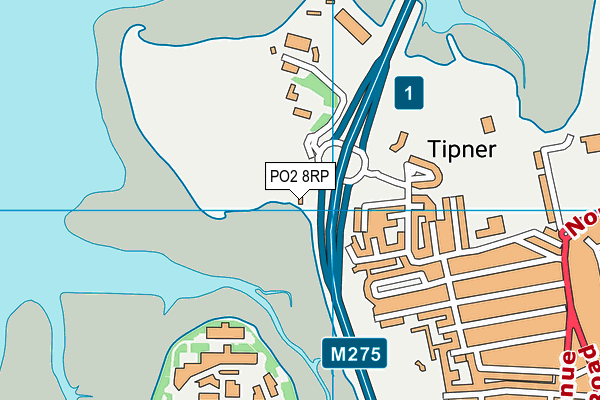 PO2 8RP map - OS VectorMap District (Ordnance Survey)