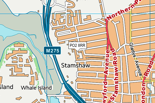 PO2 8RR map - OS VectorMap District (Ordnance Survey)