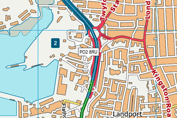 PO2 8RU map - OS VectorMap District (Ordnance Survey)