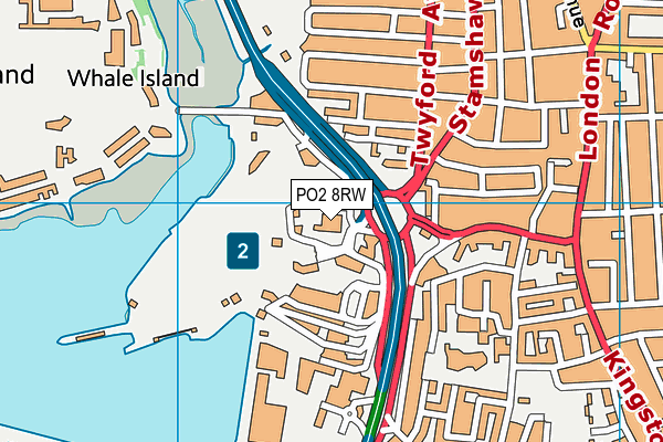 PO2 8RW map - OS VectorMap District (Ordnance Survey)