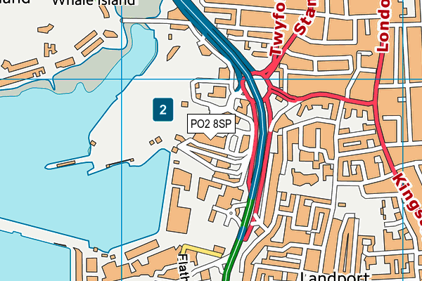 PO2 8SP map - OS VectorMap District (Ordnance Survey)