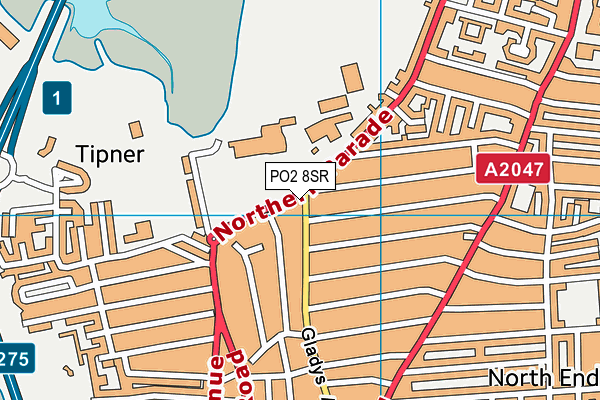 PO2 8SR map - OS VectorMap District (Ordnance Survey)