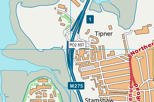 PO2 8ST map - OS VectorMap District (Ordnance Survey)