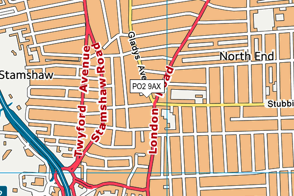 Corpus Christi Catholic Primary School map (PO2 9AX) - OS VectorMap District (Ordnance Survey)