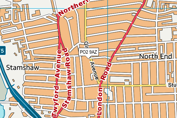 PO2 9AZ map - OS VectorMap District (Ordnance Survey)