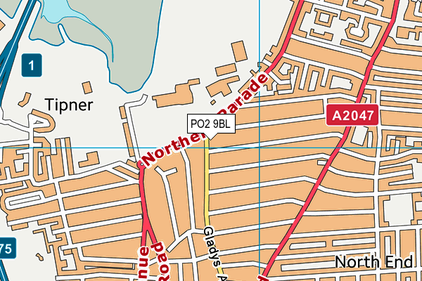 PO2 9BL map - OS VectorMap District (Ordnance Survey)