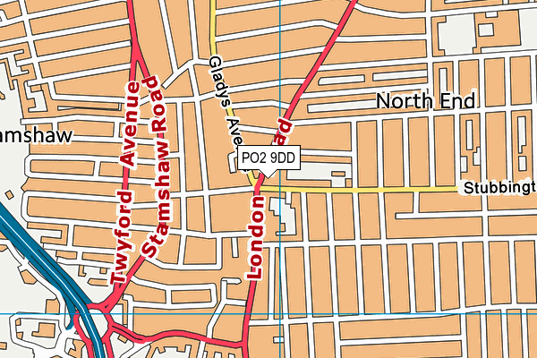 PO2 9DD map - OS VectorMap District (Ordnance Survey)