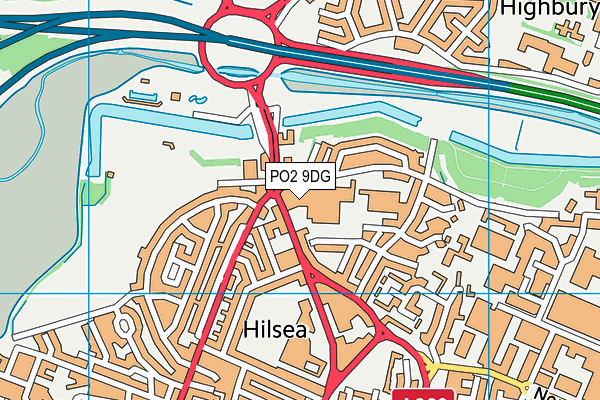 PO2 9DG map - OS VectorMap District (Ordnance Survey)