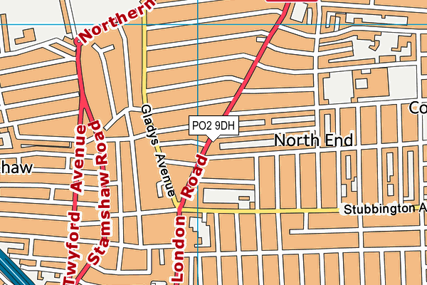 PO2 9DH map - OS VectorMap District (Ordnance Survey)