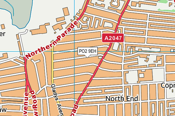 PO2 9EH map - OS VectorMap District (Ordnance Survey)