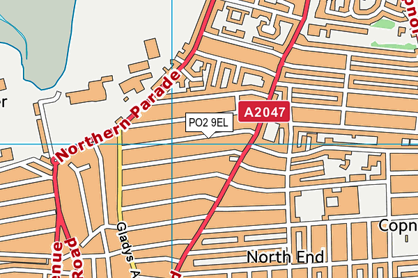 PO2 9EL map - OS VectorMap District (Ordnance Survey)