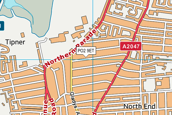 PO2 9ET map - OS VectorMap District (Ordnance Survey)