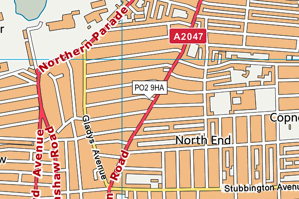 PO2 9HA map - OS VectorMap District (Ordnance Survey)